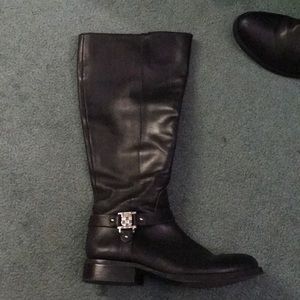 Vince Camuto black wide calf boots size 81/2